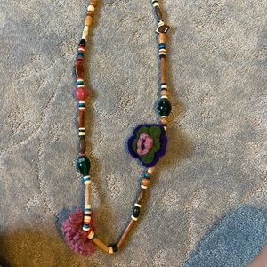 Long wooden necklace